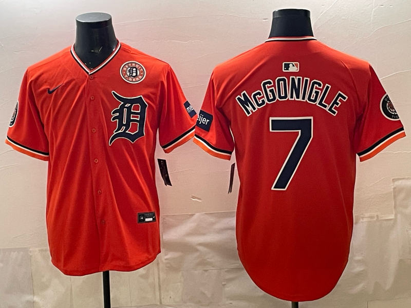 Men Detroit Tigers #7 McGonigle orange Nike 2026 MLB Jersey 0401002